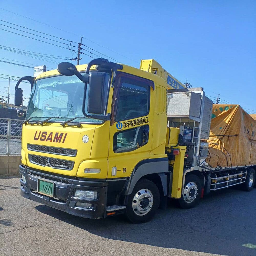 10t低床セルフ4.9tミニクレーン付き・エアサス